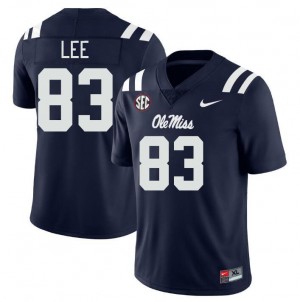 #83 Cayden Lee Ole Mississippi Navy Men Jerseys High School College Football 384828-174