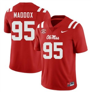 #95 Andrew Maddox Ole Miss Red Men Jersey Embroidery College Football 342052-127