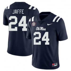 #24 Andy Jaffe Ole Mississippi Rebels Navy Men's Jerseys University College Football 902968-975
