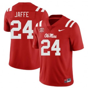 #24 Andy Jaffe Ole Miss Red Mens Jerseys Alumni College Football 592574-857