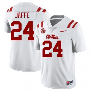 #24 Andy Jaffe Ole Miss Rebels White Mens Jersey 2025 College Football 580922-799