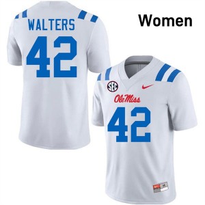 #42 Bryson Walters Ole Mississippi White Women's Jerseys 2025-26 College Football 654096-806