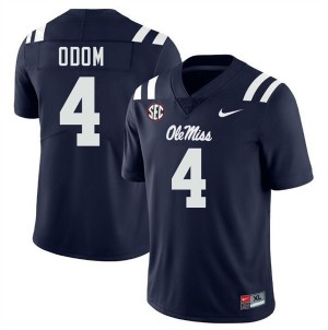 #4 Caleb Odom Rebels Navy Men's Jersey High School College Football 780170-209