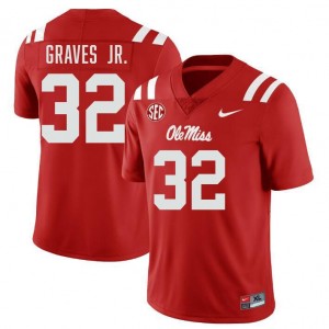 #32 Chris Graves Jr. Ole Mississippi Red Men Jerseys 2025-26 College Football 912340-351