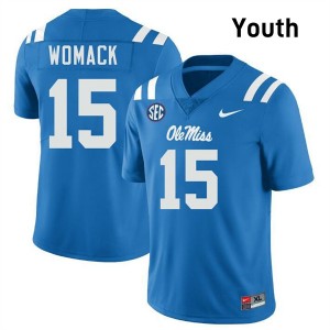 #15 Da'Shawn Womack University of Mississippi Powder Blue Youth Jersey Alumni College Football 109165-227
