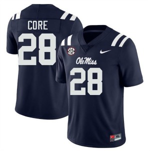 #28 Dante Core Mississippi Navy Mens Jersey Player College Football 878412-303