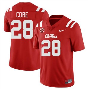 #28 Dante Core Ole Miss Rebels Red Men Jerseys Game College Football 901722-145