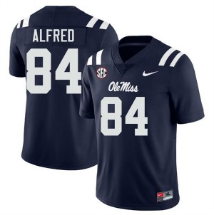 #84 Dillon Alfred Ole Mississippi Rebels Navy Men's Jerseys University College Football 969629-155
