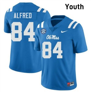 #84 Dillon Alfred Ole Mississippi Powder Blue Youth Jerseys High School College Football 448972-349