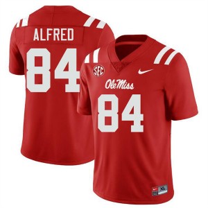 #84 Dillon Alfred Ole Mississippi Rebels Red Mens Jersey Alumni College Football 755632-332