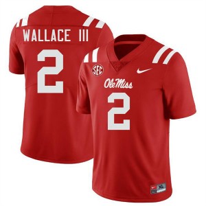 #2 Harrison Wallace III Mississippi Red Men's Jerseys Replica College Football 840704-162