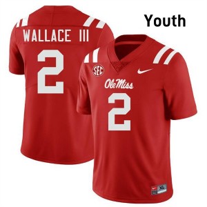 #2 Harrison Wallace III Mississippi Red Youth Jerseys Player College Football 976820-642