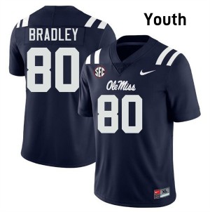 #80 Hayden Bradley Mississippi Navy Youth Jerseys 2025-26 College Football 288164-682
