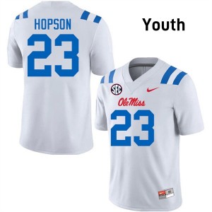 #23 Jarcoby Hopson Ole Mississippi White Youth Jerseys 2025 College Football 132432-560