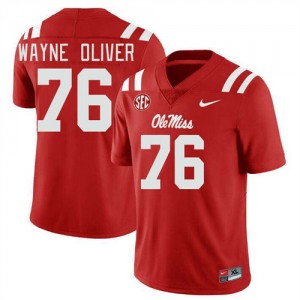#76 John Wayne Oliver Rebels Red Men Jerseys High School College Football 341568-846