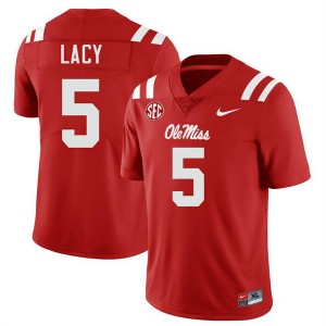 #5 Kewan Lacy Ole Miss Red Mens Jersey Game College Football 274448-209