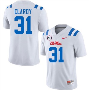 #31 Ladarian Clardy University of Mississippi White Mens Jersey Stitched College Football 674989-989
