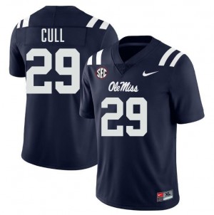 #29 Nick Cull Ole Miss Navy Mens Jerseys Game College Football 250447-255