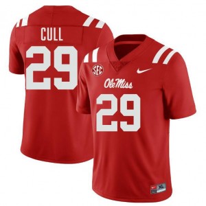 #29 Nick Cull Ole Mississippi Rebels Red Men's Jerseys University College Football 947033-643