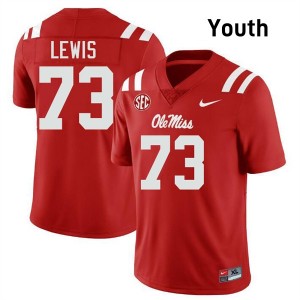 #73 Percy Lewis University of Mississippi Red Youth Jerseys University College Football 709793-273