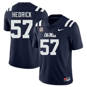 #57 TJ Hedrick Ole Mississippi Rebels Navy Mens Jerseys 2025-26 College Football 213625-319