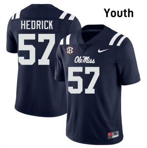 #57 TJ Hedrick Rebels Navy Youth Jersey 2025-26 College Football 153970-586