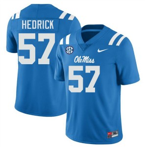 #57 TJ Hedrick Mississippi Powder Blue Men's Jersey Game College Football 291107-272
