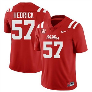 #57 TJ Hedrick Ole Miss Rebels Red Mens Jerseys Alumni College Football 690845-266