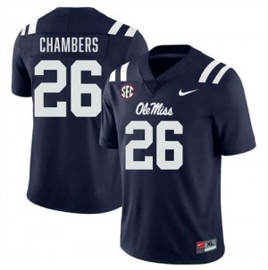 #15 Tahj Chambers Ole Miss Navy Mens Jersey NCAA College Football 773445-165