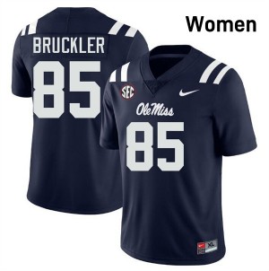 #85 Trace Bruckler Mississippi Navy Womens Jerseys Player College Football 663771-541