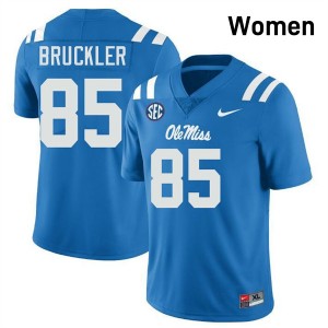 #85 Trace Bruckler University of Mississippi Powder Blue Womens Jerseys Embroidery College Football 124136-313