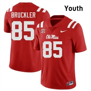 #85 Trace Bruckler Ole Miss Rebels Red Youth Jersey Stitched College Football 590600-665