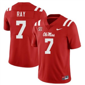 #7 Traylon Ray Ole Miss Red Men's Jersey University College Football 683470-112
