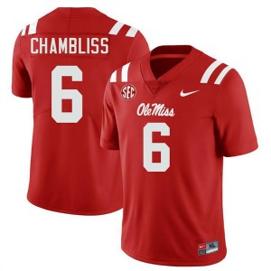 #6 Trinidad Chambliss Mississippi Red Mens Jersey Official College Football 603387-864