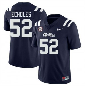 #52 Will Echoles Ole Miss Navy Men's Jerseys Alumni College Football 440868-100