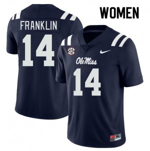 #14 Kam Franklin Ole Miss Navy Women Jersey Alumni College Football 610495-276
