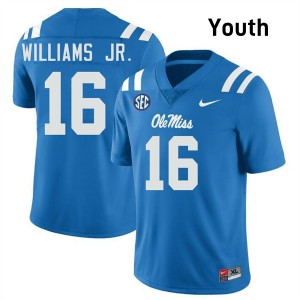 #16 Wydett Williams Jr. Mississippi Powder Blue Youth Jerseys 2025 College Football 284774-640