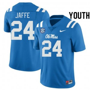 #24 Andy Jaffe Ole Miss Powder Blue Youth Jersey 2025-26 College Football 287000-103