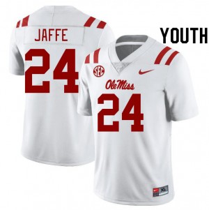 #24 Andy Jaffe Ole Miss Rebels White Youth Jersey 2025-26 College Football 557616-771