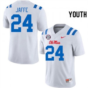 #24 Andy Jaffe Ole Miss White Youth Jerseys 2025-26 College Football 951023-616