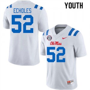 #52 Will Echoles Ole Miss Rebels White Youth Jerseys 2025-26 College Football 582664-988